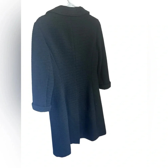Lord & Taylor Vintage Black textured Trench Coat - Picture 6 of 8